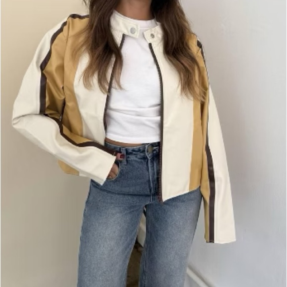 Ivy Faux Leather Biker Jacket